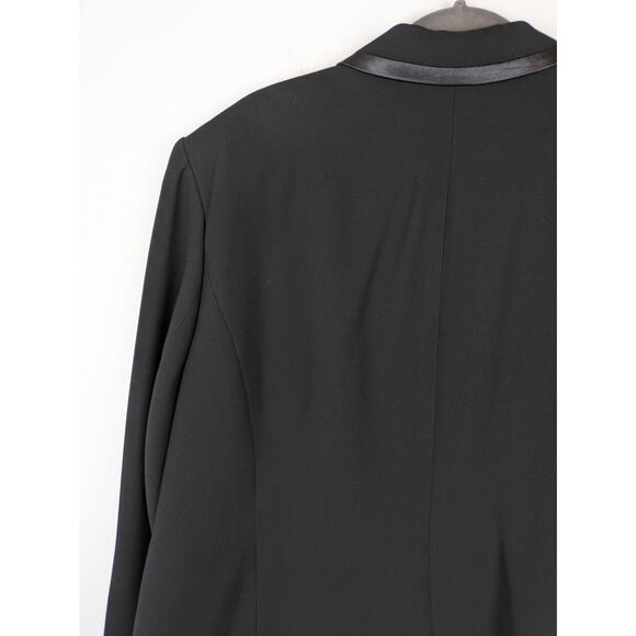 En Avance Jacket Satin Trim Classic Chic Vintage Jackie O Black Size 24W - Picture 5 of 9